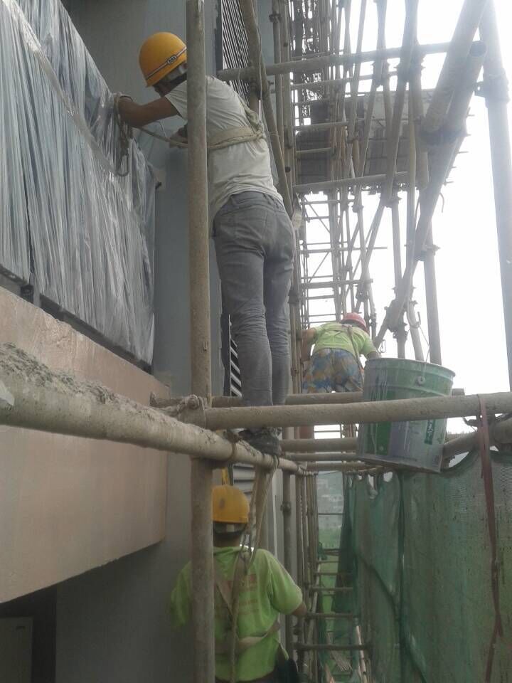 友情漆金沙外墻工程正式啟動